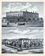 S. E. Ingraham, Centennial Hotel, E. A. Ellsworth Residence, Tecumseh, Nebraska State Atlas 1885